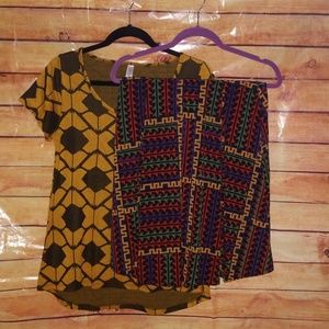 XS Jaquard Classic T & Madison skirt LuLaRoe